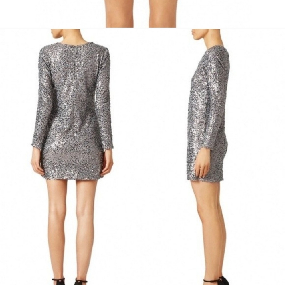 XL Slate & Willow Sequin Dress Sleeves Sequin Silver Aileen Silver